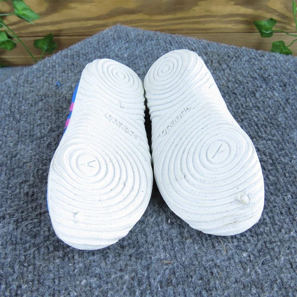 Speedo‎ Girls Water Shoes  Sz T 6-7 Medium Blue Synthetic Drawstring